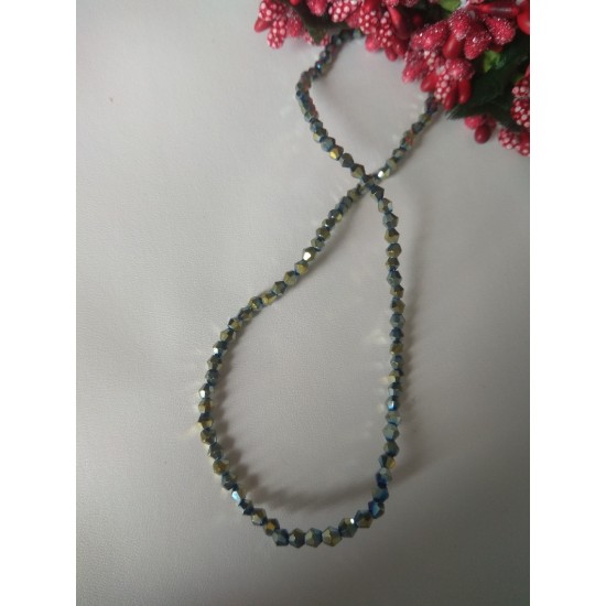 Бусины стеклянные Биконе 3 мм №1В, цена за 50 шт